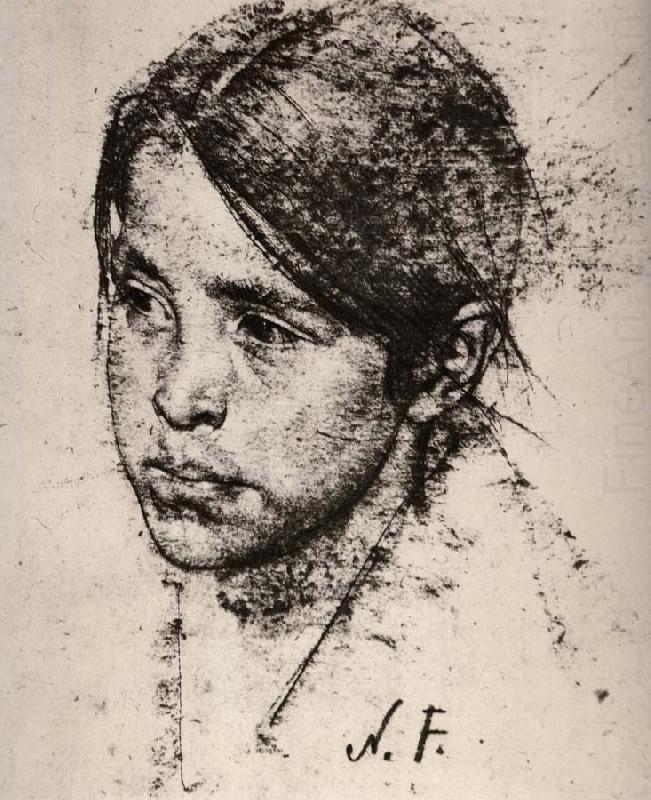Head portrait Girl, Nikolay Fechin